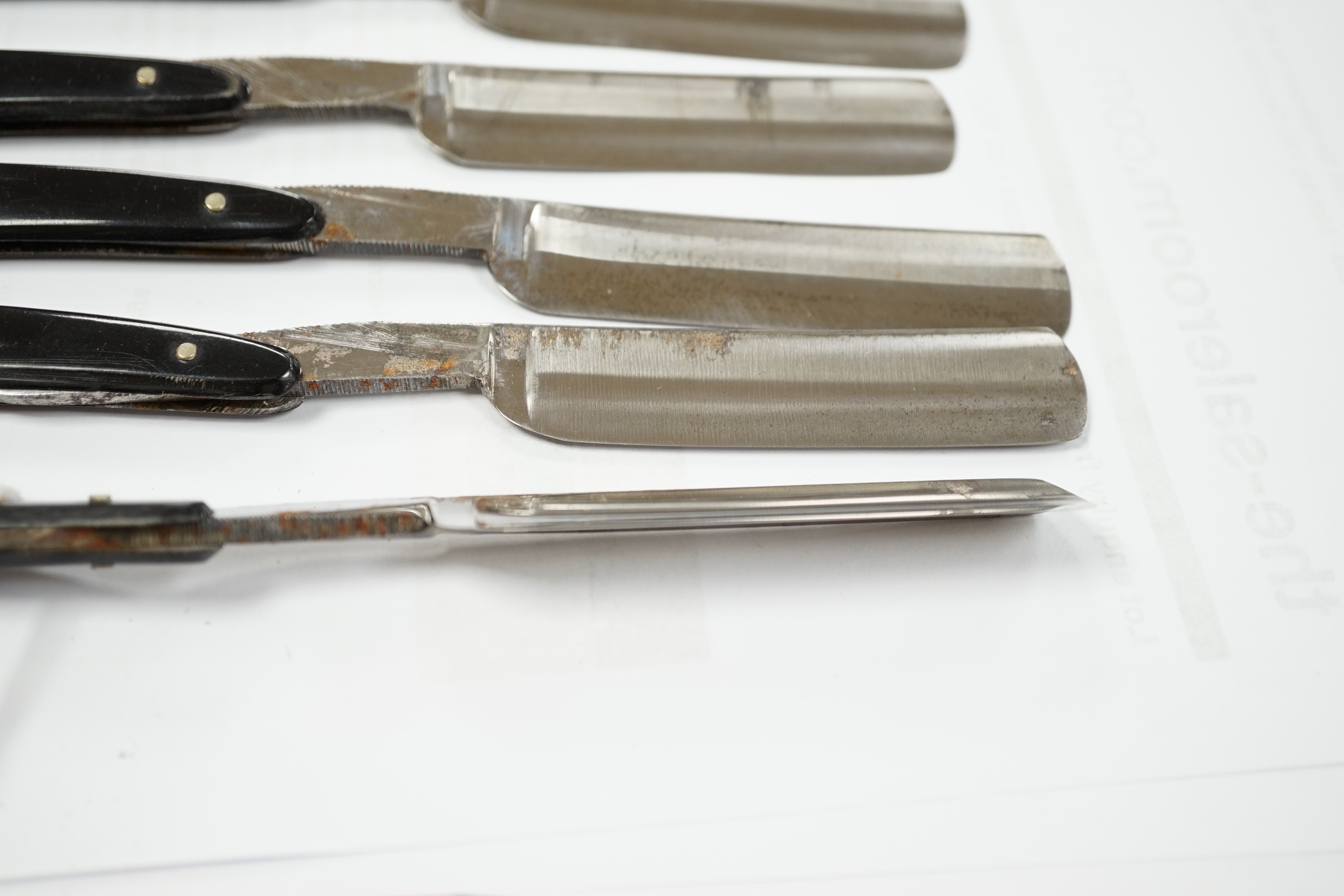 A Wilkinson cased set of seven gentleman's cut throat razors